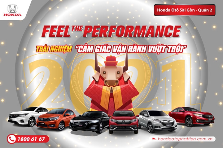 Lịch Feel The Performance tháng 3/2021 tại Honda Ôtô Sài Gòn Quận 2